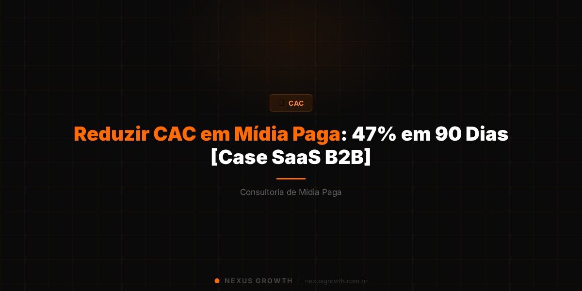 Reduzir CAC em Mídia Paga: 47% em 90 Dias [Case SaaS B2B] - Nexus Growth